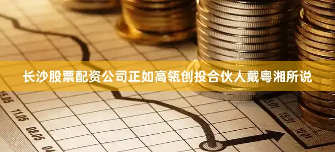 长沙股票配资公司正如高瓴创投合伙人戴粤湘所说